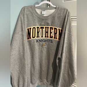 Gray Sewn Big Man Spell North Durham Knights High School Team sweatshirt 3X
